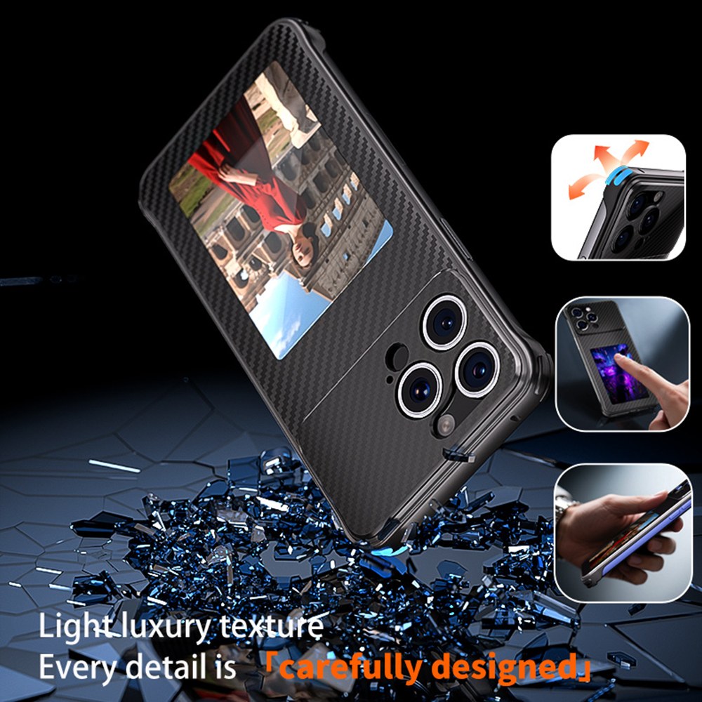 6-Color HD E-ink Carbon Fiber Texture Case for iPhone