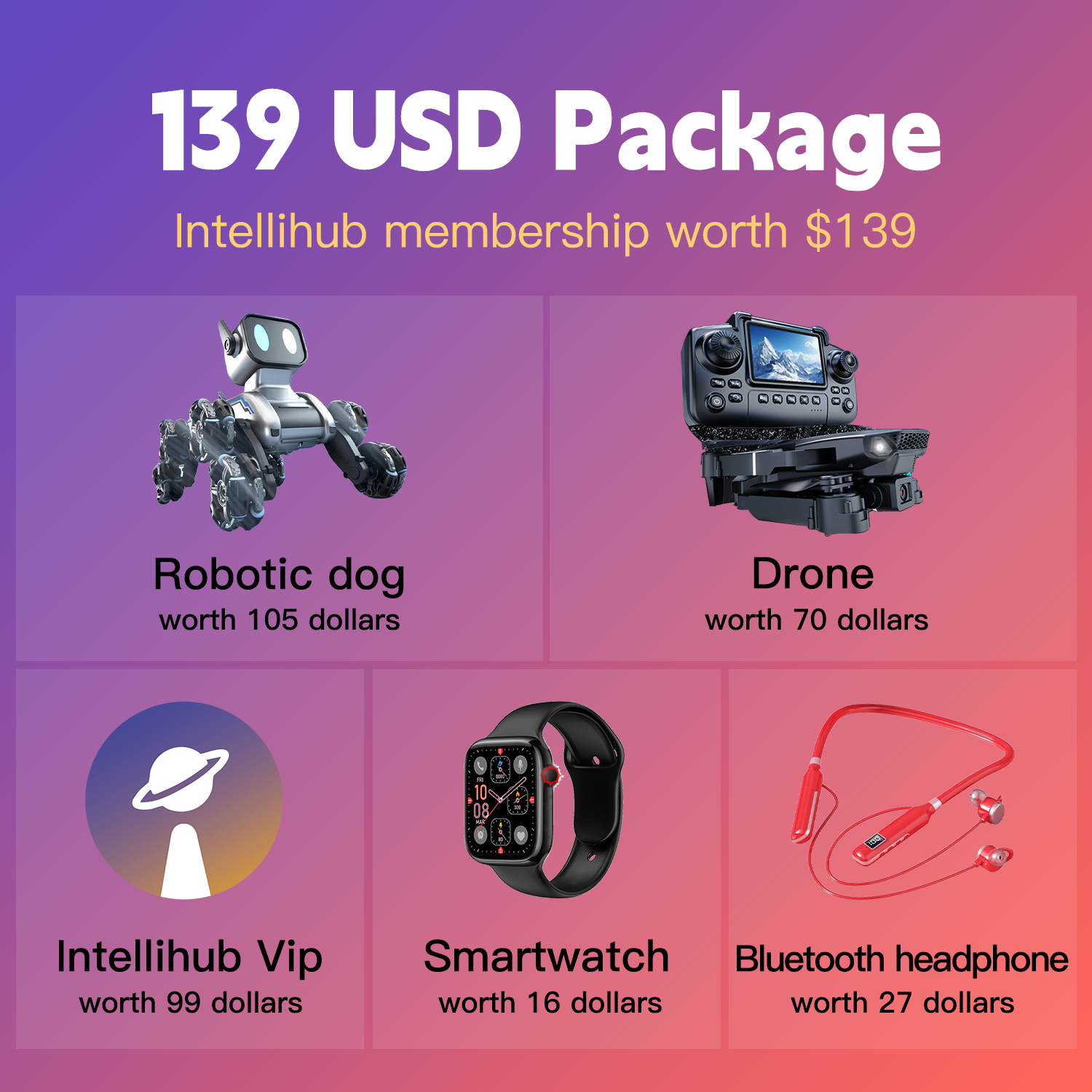 139 USD Package Intellihub membership worth $139