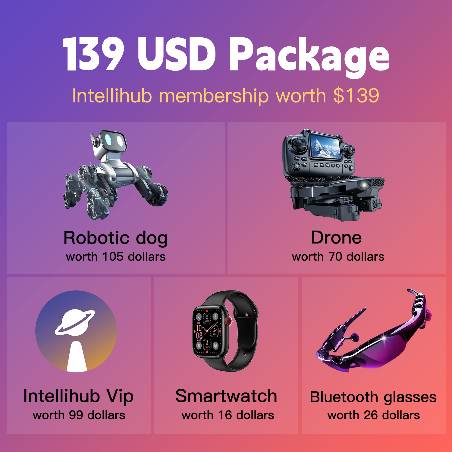 139 USD Package Intellihub membership worth $139