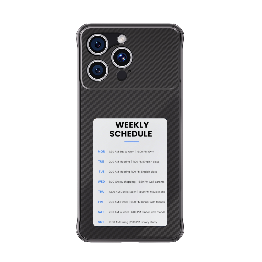 4-Color HD E-ink Carbon Fiber Texture Case for iPhone