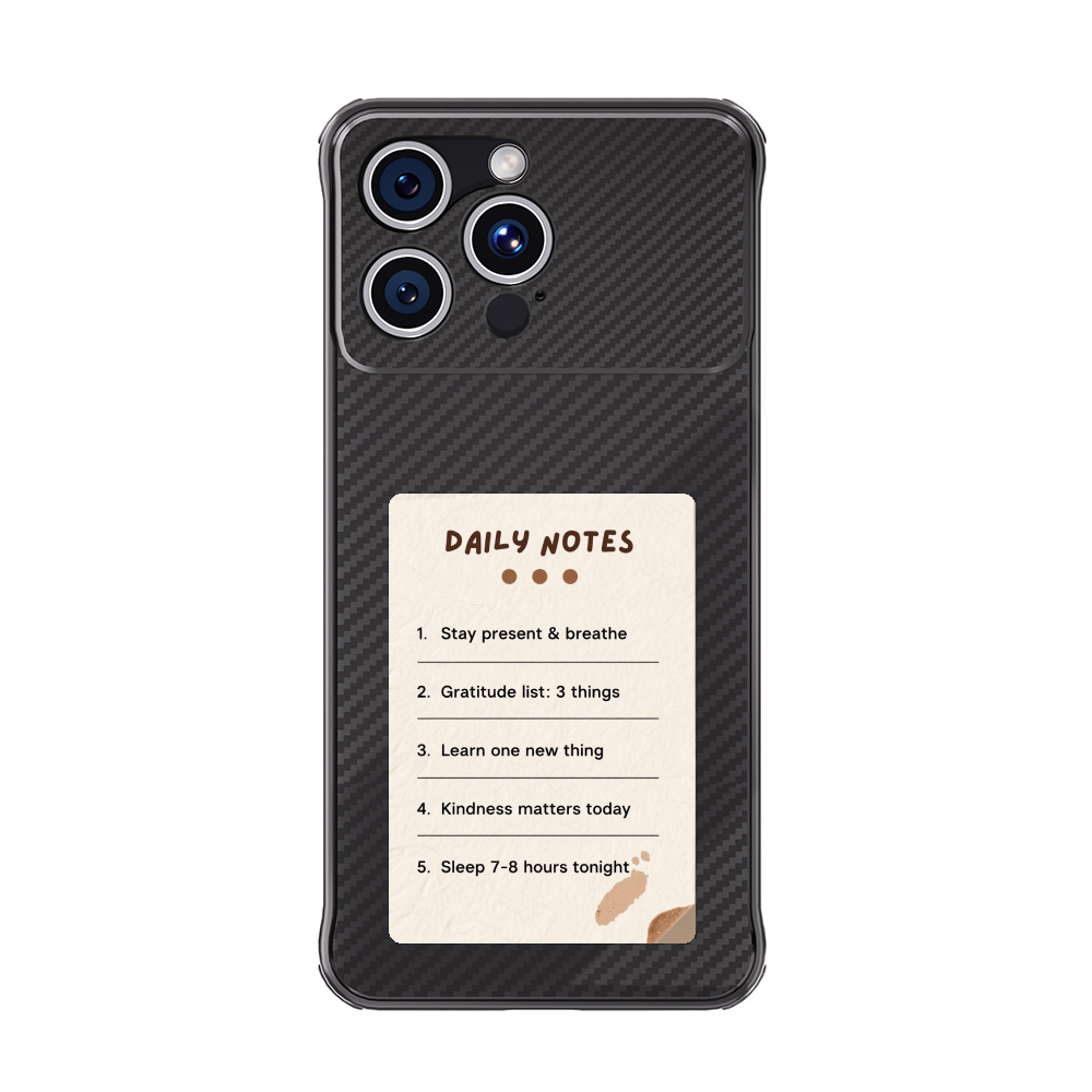 iPhone 14用4色HD Eインクカーボンファイバーテクスチャケース