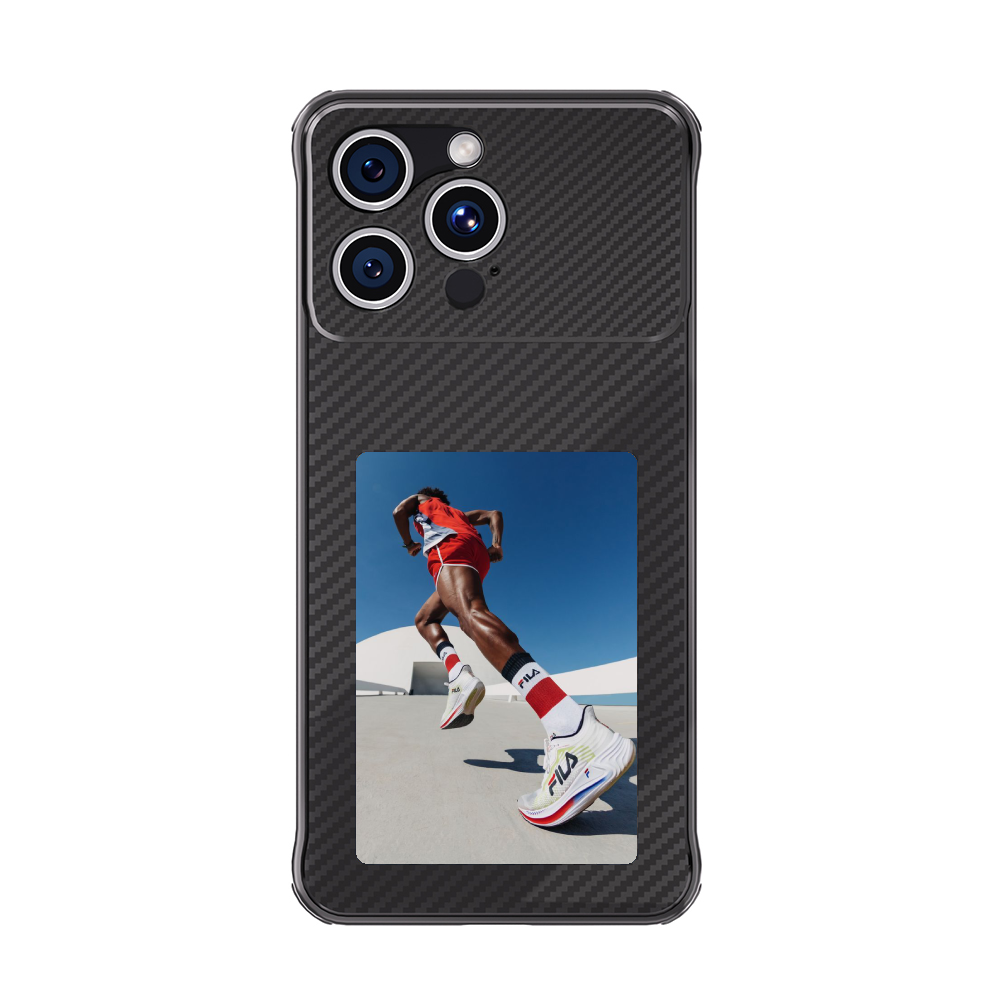 iPhone 14用4色HD Eインクカーボンファイバーテクスチャケース